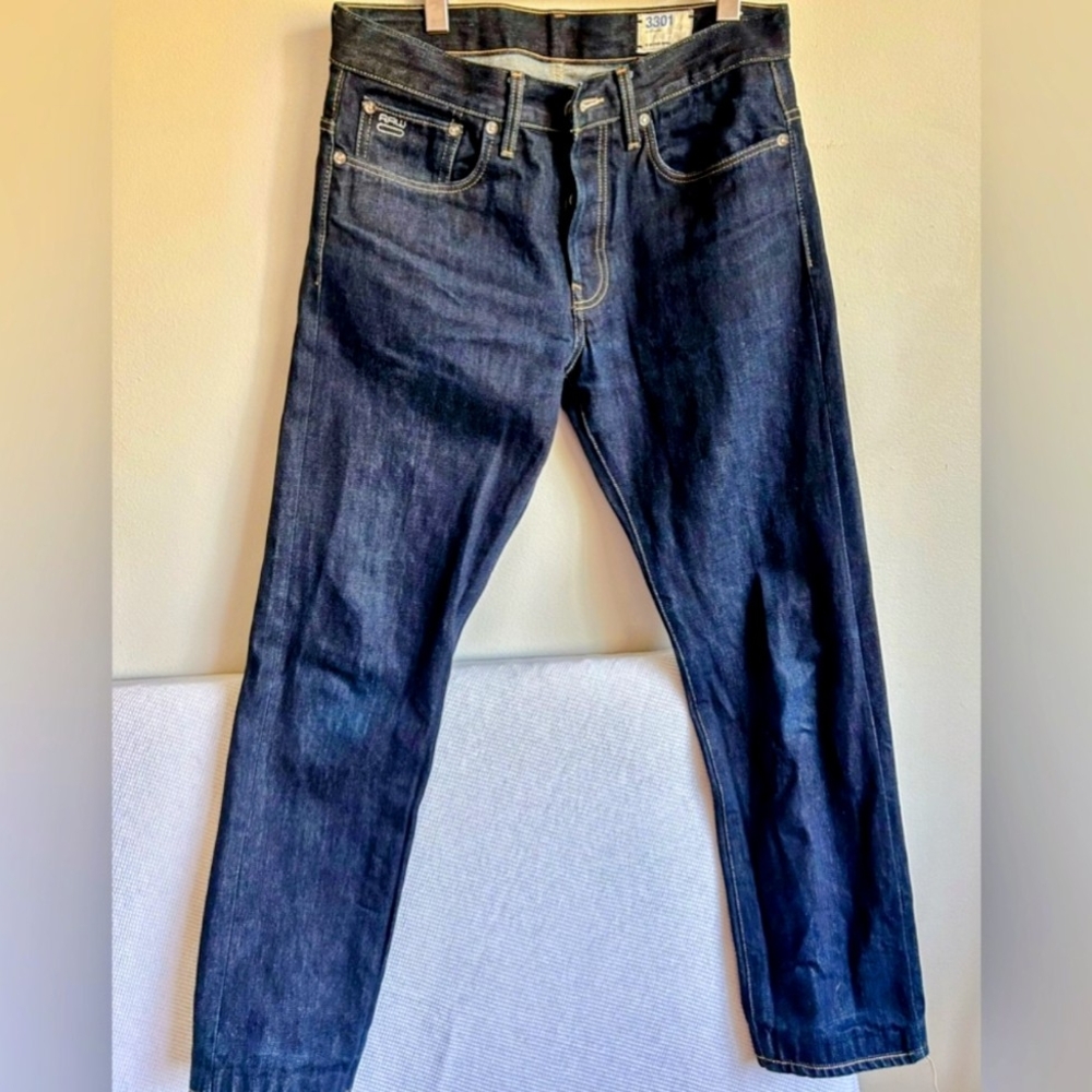 G-Star Dark Blue Slim Straight Jeans